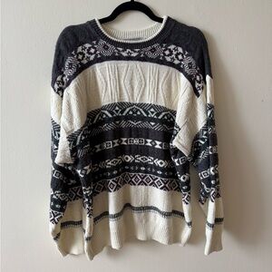 Cozy Patterned Wool Sweater